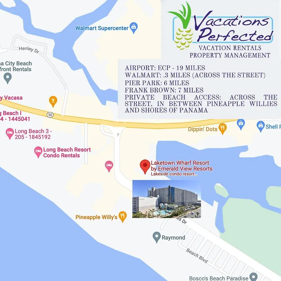Apartment Laketown Wharf 1003, Gulf View, Sleeps 6, Free Fun! Updated! Condo Panama City Beach